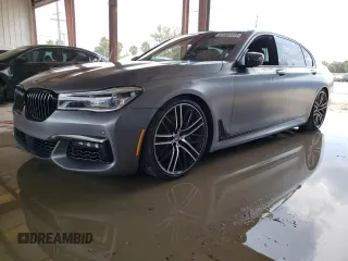 2017 BMW 7 Series 750i with VIN WBA7F0C37HGM22348, listed as a Copart auction lot 65400123 with 0 mi miles. Bid and sale history available at carsss.com. Image 1.