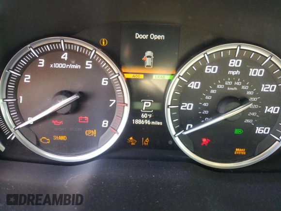 2017 Acura MDX w/Advance Pkg with VIN 5FRYD4H81HB002053, listed as a Copart auction lot 47751965 with 188,696 mi miles and Salvage Title. Bid and sale history available at carsss.com. Image 9.