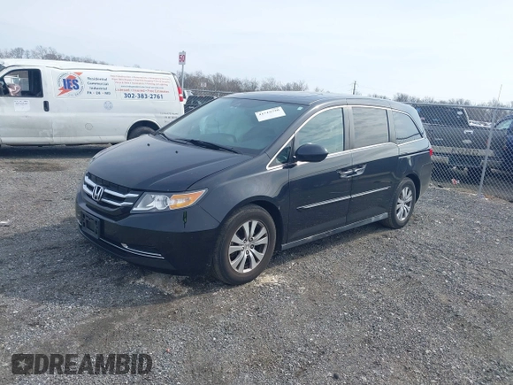 2017 Honda Odyssey EX-L with VIN 5FNRL5H65HB026014, listed as a IAAI auction lot 41719790 with 61,429 mi miles and . Bid and sale history available at DreamBid. Image 2.