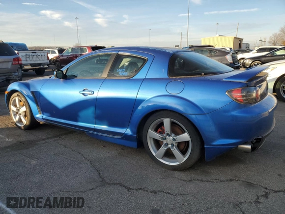 2004 Mazda RX-8 with VIN JM1FE173040110022, listed as a Copart auction lot 83032674 with 108,037 mi miles and Clean Title. Bid and sale history available at carsss.com. Image 2.