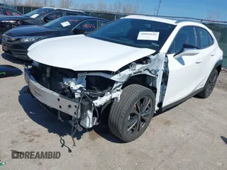 2019 Lexus UX 250h z VIN JTHU9JBH2K2011457, wystawiony jako IAAI lot #41894143 z przebiegiem 55 826 mil mil oraz . Historia ofert i sprzedaży dostępna na DreamBid. Obrazek 2.