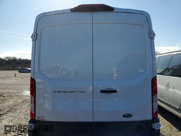 2024 Ford Transit Cargo with VIN 1FTBR1C82RKA03876, listed as a Copart auction lot 84399854 with 8,073 mi miles and Salvage Title. Bid and sale history available at DreamBid. Image 6.