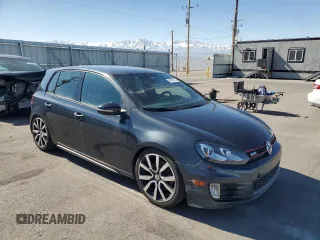 2012 Volkswagen GTI w/Sunroof & Navi PZEV with VIN WVWGD7AJXCW184013, listed as a Copart auction lot 45734775 with 107,007 mi miles and Salvage title. Bid and sale history available at DreamBid. Image 4.