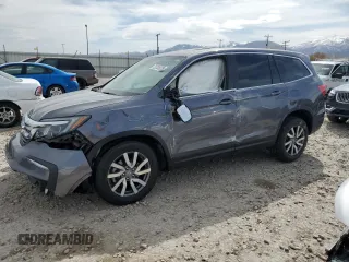 2021 Honda Pilot EX-L z VIN 5FNYF6H5XMB092939, wystawiony jako Copart lot #52335875 z przebiegiem 19 981 mil mil oraz Szkoda całkowita • Salvage title. Historia ofert i sprzedaży dostępna na DreamBid. Obrazek 1.