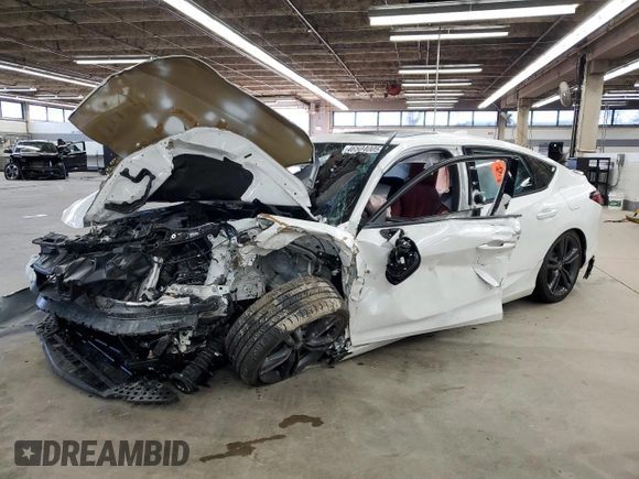 2025 Acura Integra w/A-Spec Package with VIN 19UDE4H39SA010775, listed as a Copart auction lot 46504005 with Not provided miles and Salvage title. Bid and sale history available at DreamBid. Image 1.