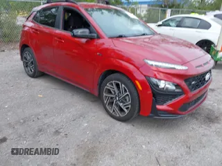 2022 Hyundai Kona N Line with VIN KM8K33A30NU794312, listed as a IAAI auction lot 41875100 with 21,880 mi miles. Bid and sale history available at carsss.com. Image 1.