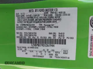 2013 Ford Mustang GT with VIN 1ZVBP8CF9D5261944, listed as a IAAI auction lot 42248010 with 96,633 mi miles and . Bid and sale history available at DreamBid. Image 9.