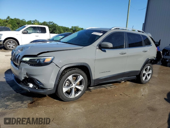 2019 Jeep Cherokee Limited with VIN 1C4PJLDBXKD428209, listed as a Copart auction lot 46107223 with 34,532 mi miles and Salvage Title. Bid and sale history available at DreamBid. Image 1.