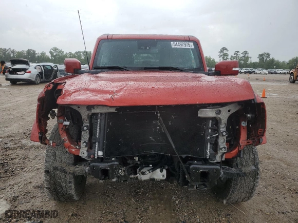 2023 Ford Bronco with VIN 1FMEE5BP2PLB61761, listed as a Copart auction lot 54497975 with 17,180 mi miles and Salvage Title. Bid and sale history available at carsss.com. Image 5.