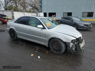 2001 Audi S4 with VIN WAURD68D61A009655, listed as a Copart auction lot 81770434 with 0 mi miles and Salvage Title. Bid and sale history available at carsss.com. Image 4.