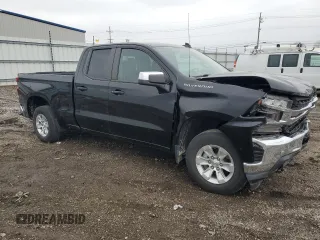 2021 Chevrolet Silverado 1500 LT with VIN 1GCRWCEKXMZ303497, listed as a Copart auction lot 72714484 with 48,682 mi miles and Salvage Title. Bid and sale history available at DreamBid. Image 4.