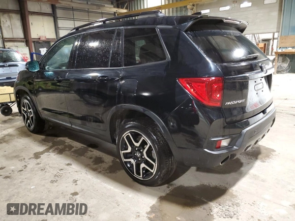 2023 Honda Passport Elite with VIN 5FNYF8H03PB017374, listed as a Copart auction lot 86383224 with 2,046 mi miles and Salvage Title. Bid and sale history available at carsss.com. Image 2.