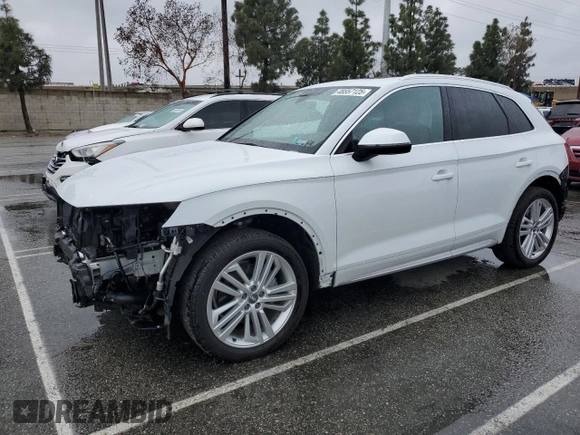 2020 Audi Q5 Premium Plus with VIN WA1BNAFY0L2037761, listed as a Copart auction lot 48557125 with 38,667 mi miles and Salvage Title. Bid and sale history available at carsss.com. Image 1.