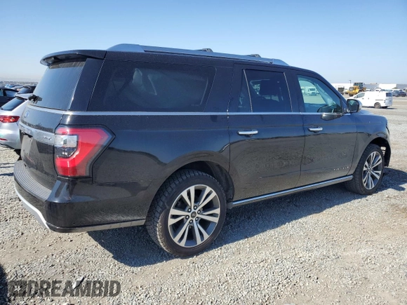 2020 Ford Expedition Max Platinum with VIN 1FMJK1MT2LEA15563, listed as a Copart auction lot 57692495 with 72,035 mi miles and Salvage title. Bid and sale history available at DreamBid. Image 3.