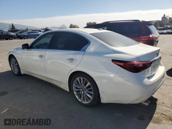 2021 Infiniti Q50 3.0t LUXE with VIN JN1EV7BP3MM701546, listed as a Copart auction lot 46656405 with 41,267 mi miles and Salvage Title. Bid and sale history available at carsss.com. Image 2.