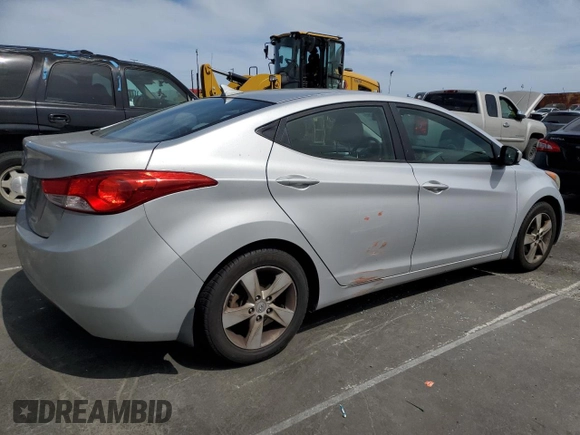 2013 Hyundai Elantra Limited with VIN KMHDH4AEXDU554233, listed as a Copart auction lot 56583285 with 183,759 mi miles and Clean Title. Bid and sale history available at DreamBid. Image 3.