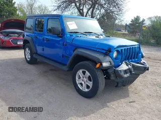2021 Jeep Wrangler Unlimited Sport S z VIN 1C4HJXDG4MW743151, wystawiony jako IAAI lot #42204776 z przebiegiem 42 363 mil mil oraz . Historia ofert i sprzedaży dostępna na DreamBid. Obrazek 1.
