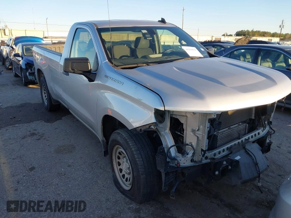2021 Chevrolet Silverado 1500 Work Truck with VIN 3GCNWAEK0MG332803, listed as a IAAI auction lot 41258038 with 95,993 mi miles. Bid and sale history available at carsss.com. Image 1.