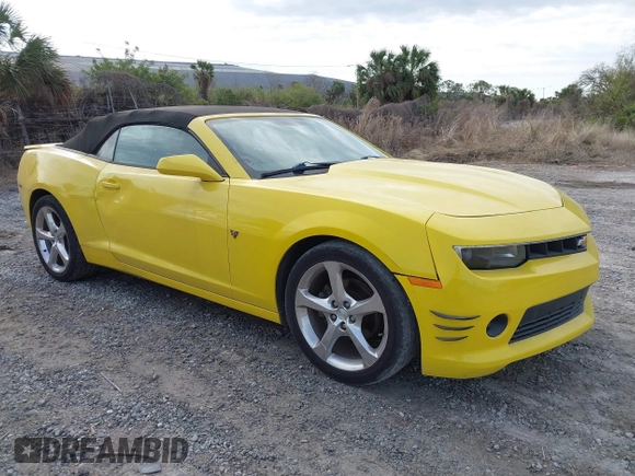 2015 Chevrolet Camaro LT with VIN 2G1FF3D35F9298048, listed as a IAAI auction lot 41649182 with 90,097 mi miles. Bid and sale history available at carsss.com. Image 1.