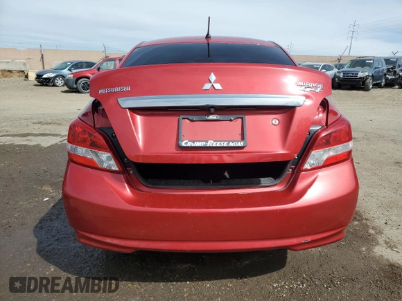 2019 Mitsubishi Mirage ES with VIN ML32F3FJ0KHF03952, listed as a Copart auction lot 49121585 with 167,172 mi miles and Salvage title. Bid and sale history available at DreamBid. Image 6.