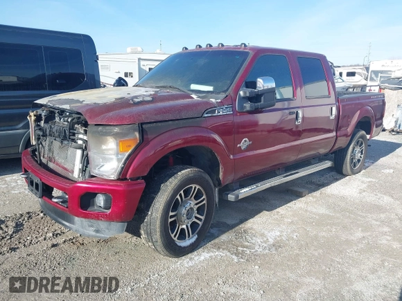 2014 Ford Super Duty F-250 SRW XL with VIN 1FT7W2BT5EEB49627, listed as a IAAI auction lot 41574868 with 1 mi miles. Bid and sale history available at carsss.com. Image 2.