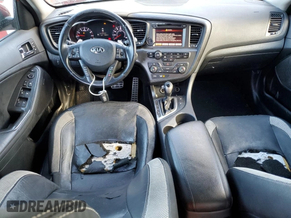 2013 Kia Optima SX with VIN 5XXGR4A65DG136854, listed as a Copart auction lot 44851255 with 139,801 mi miles and Salvage Title. Bid and sale history available at carsss.com. Image 8.