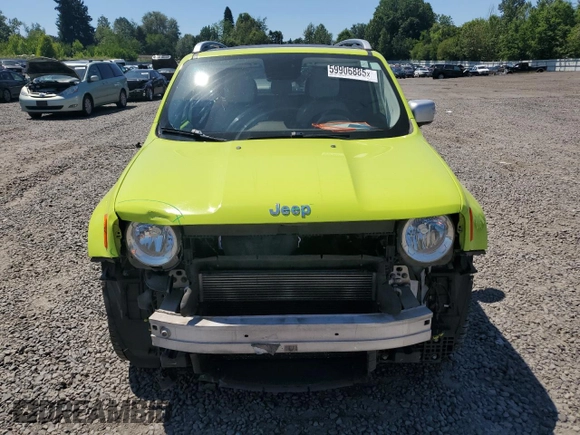 2017 Jeep Renegade Limited with VIN ZACCJBDB1HPF60648, listed as a Copart auction lot 59906885 with 128,477 mi miles and Salvage title. Bid and sale history available at DreamBid. Image 5.