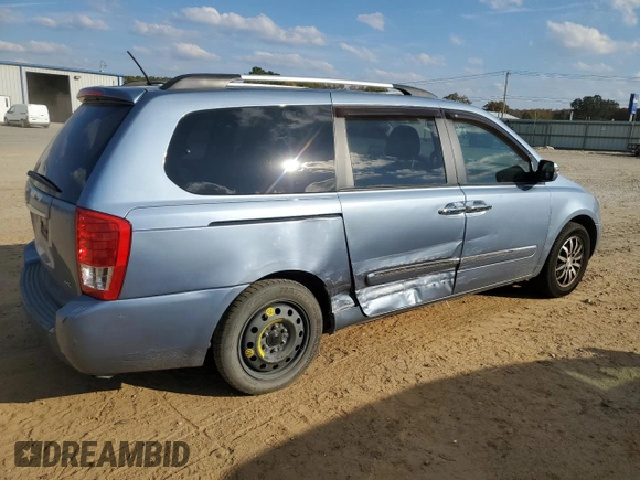 2011 Kia Sedona EX with VIN KNDMH4C73B6377321, listed as a Copart auction lot 77961974 with 188,480 mi miles and Salvage Title. Bid and sale history available at DreamBid. Image 3.