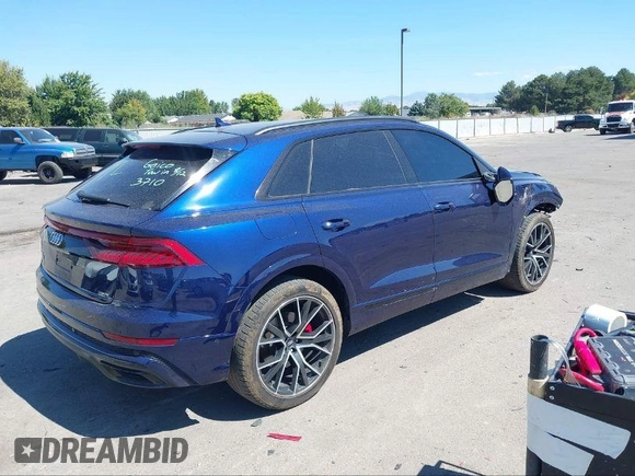 2019 Audi Q8 Prestige z VIN WA1FVBF13KD033878, wystawiony jako IAAI lot #41461807 z przebiegiem 53 697 mil mil oraz . Historia ofert i sprzedaży dostępna na DreamBid. Obrazek 4.