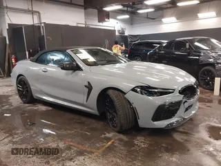 2023 BMW M8 Competition with VIN WBSDZ0C02PCM75573, listed as a IAAI auction lot 41618692 with 8,292 mi miles. Bid and sale history available at carsss.com. Image 1.