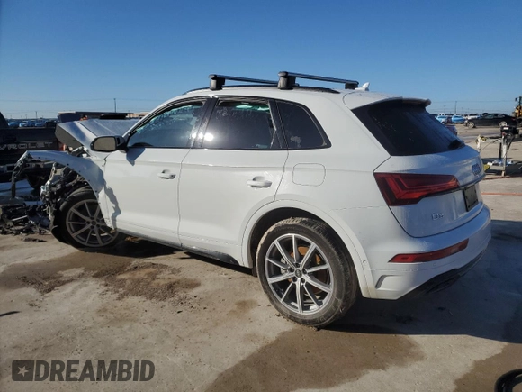 2022 Audi Q5 S line Prestige with VIN WA1F2AFY4N2022855, listed as a Copart auction lot 86198714 with 0 mi miles and Salvage Title. Bid and sale history available at carsss.com. Image 2.