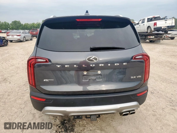 2020 Kia Telluride SX with VIN 5XYP54HCXLG052451, listed as a Copart auction lot 58738965 with 77,155 mi miles and Salvage title. Bid and sale history available at DreamBid. Image 6.