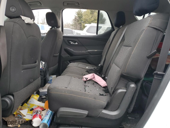 2021 Chevrolet Traverse LS with VIN 1GNEVFKWXMJ163130, listed as a Copart auction lot 44857155 with 0 mi miles and Salvage Title. Bid and sale history available at carsss.com. Image 12.
