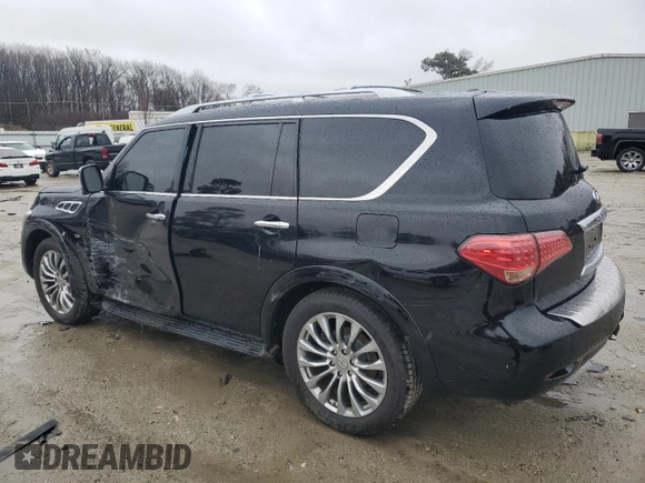 2016 Infiniti QX80 Limited with VIN JN8AZ2NE6G9122432, listed as a Copart auction lot 44016725 with 138,446 mi miles and Salvage title. Bid and sale history available at DreamBid. Image 2.