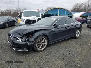 2021 Audi A5 Sportback Premium with VIN WAUABCF51MA062975, listed as a Copart auction lot 45342854 with 43,582 mi miles. Bid and sale history available at carsss.com. Image 1.