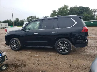 2020 Lexus LX with VIN JTJDY7AX2L4317495, listed as a Copart auction lot 70972864 with 47,283 mi miles and Salvage Title. Bid and sale history available at carsss.com. Image 2.