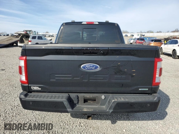 2023 Ford F-150 XL with VIN 1FTFW1E87PFC46077, listed as a Copart auction lot 51085165 with 18,297 mi miles and Salvage Title. Bid and sale history available at carsss.com. Image 6.