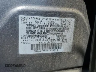 2017 Nissan Sentra SV with VIN 3N1AB7AP0HL658843, listed as a Copart auction lot 51965825 with 111,679 mi miles and Salvage Title. Bid and sale history available at carsss.com. Image 13.