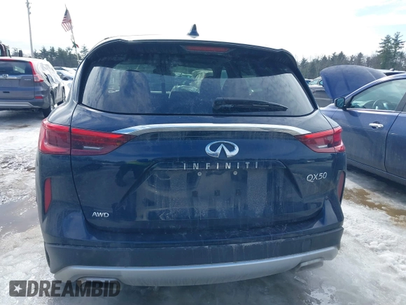 2019 Infiniti QX50 Luxe with VIN 3PCAJ5M39KF144475, listed as a IAAI auction lot 41653905 with 58,436 mi miles and . Bid and sale history available at DreamBid. Image 16.