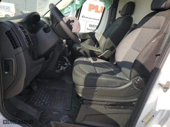 2023 Ram ProMaster Cargo Van with VIN 3C6LRVDG7PE581240, listed as a Copart auction lot 44595165 with 0 mi miles and Salvage Title. Bid and sale history available at carsss.com. Image 7.