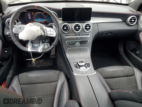 2021 Mercedes-Benz C 43 AMG with VIN W1KWF6EB3MR605899, listed as a Copart auction lot 71687604 with 39,876 mi miles and Salvage title. Bid and sale history available at DreamBid. Image 8.