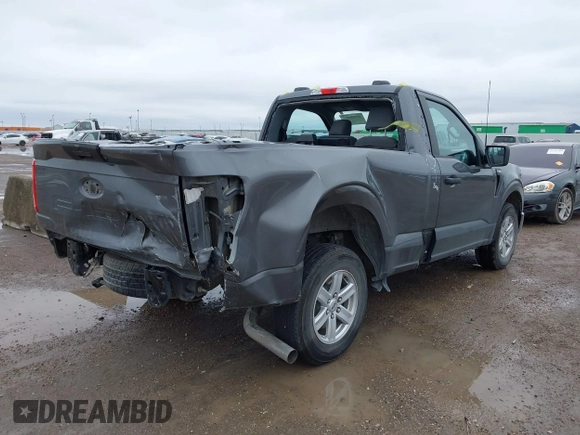 2023 Ford F-150 XL with VIN 1FTMF1C58PKF77242, listed as a IAAI auction lot 41559887 with 25,576 mi miles and . Bid and sale history available at carsss.com. Image 4.