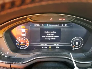 2018 Audi S4 Prestige with VIN WAUC4BF47JA001405, listed as a Copart auction lot 74313694 with 94,419 mi miles and Salvage Title. Bid and sale history available at carsss.com. Image 9.