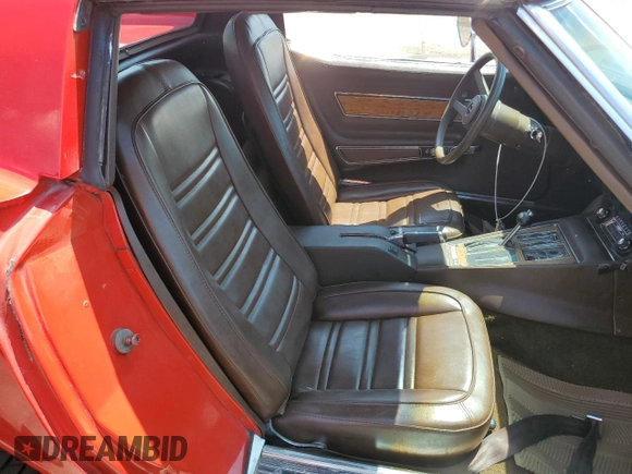 1976 Chevrolet Corvette with VIN 1Z37L6S405318, listed as a Copart auction lot 61433005 with 125,438 mi miles and Salvage title. Bid and sale history available at DreamBid. Image 10.