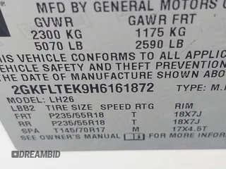 2017 GMC Terrain SLE with VIN 2GKFLTEK9H6161872, listed as a IAAI auction lot 41840052 with 151,021 mi miles. Bid and sale history available at carsss.com. Image 9.