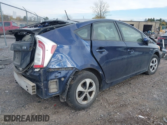 2013 Toyota Prius One with VIN JTDKN3DU2D1687801, listed as a IAAI auction lot 40650178 with 58,017 mi miles and . Bid and sale history available at DreamBid. Image 4.