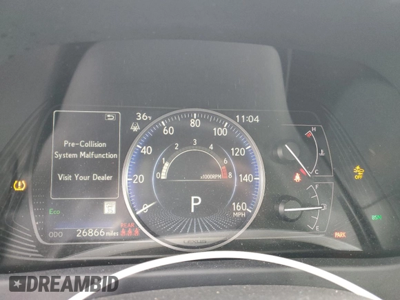 2022 Lexus UX 200 with VIN JTHX3JBH6N2051446, listed as a Copart auction lot 42404335 with 26,866 mi miles and Salvage title. Bid and sale history available at DreamBid. Image 9.