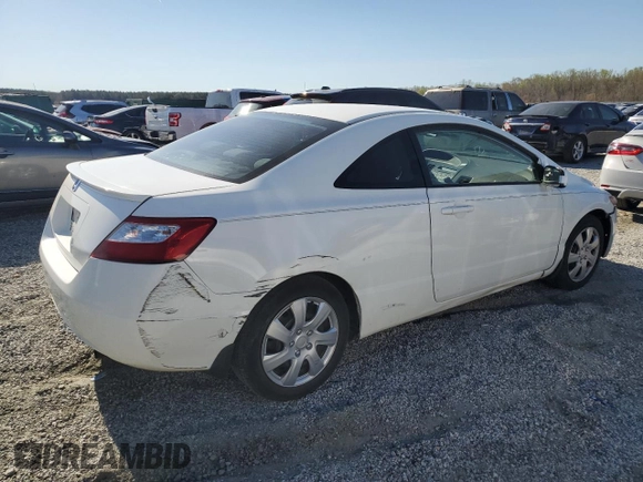2007 Honda Civic Cpe LX with VIN 2HGFG12647H536132, listed as a Copart auction lot 50352145 with 187,624 mi miles and Salvage Title. Bid and sale history available at carsss.com. Image 3.