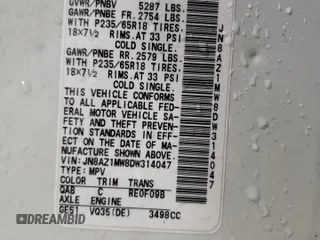 2013 Nissan Murano SV with VIN JN8AZ1MW8DW314047, listed as a Copart auction lot 49010405 with 161,773 mi miles and Salvage Title. Bid and sale history available at carsss.com. Image 13.