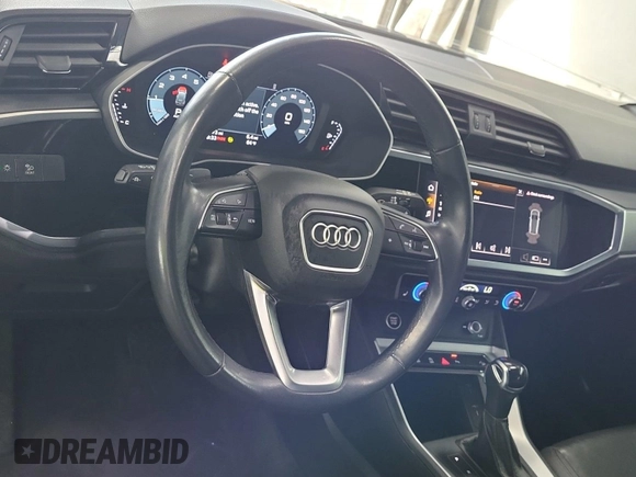 2023 Audi Q3 S line Premium with VIN WA1DECF34P1107427, listed as a IAAI auction lot 42845142 with 43,670 mi miles and . Bid and sale history available at DreamBid. Image 40.